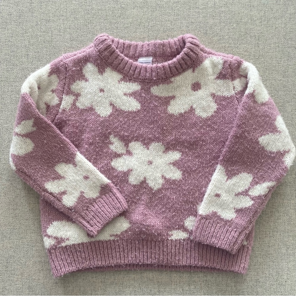 Carter's 2T Floral Purple Sweater